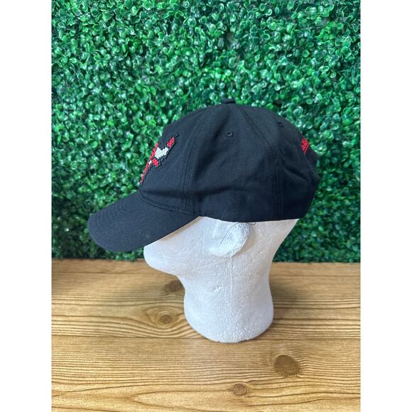 Mitchell & Ness Black & Red NBA Chicago Bulls Adjustable Dad Hat Cap - Picture 2 of 8